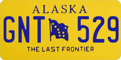 AK license plate GNT529
