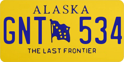 AK license plate GNT534