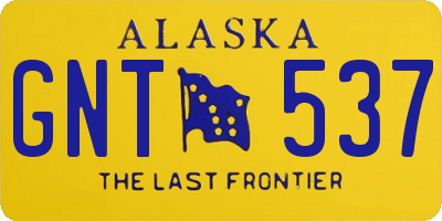 AK license plate GNT537