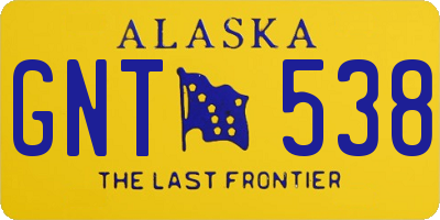 AK license plate GNT538