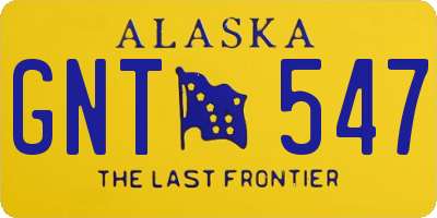 AK license plate GNT547