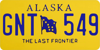 AK license plate GNT549