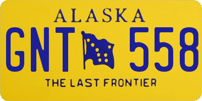 AK license plate GNT558