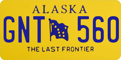 AK license plate GNT560