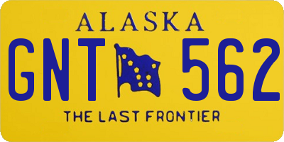 AK license plate GNT562