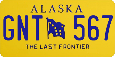 AK license plate GNT567