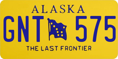 AK license plate GNT575