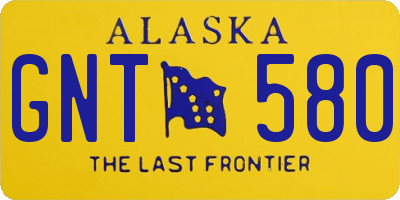 AK license plate GNT580