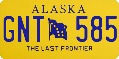 AK license plate GNT585