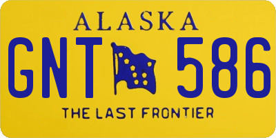 AK license plate GNT586