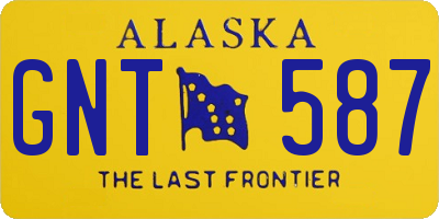 AK license plate GNT587