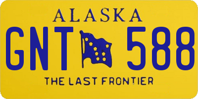 AK license plate GNT588