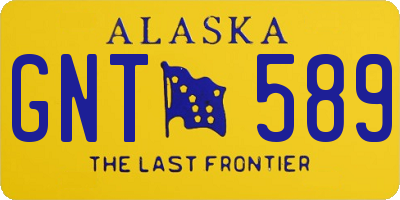 AK license plate GNT589