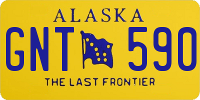 AK license plate GNT590