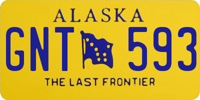AK license plate GNT593