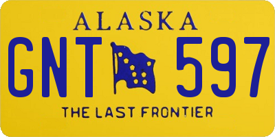 AK license plate GNT597