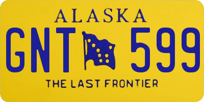 AK license plate GNT599