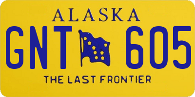 AK license plate GNT605