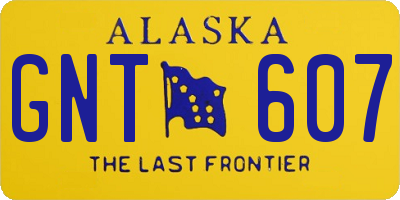 AK license plate GNT607