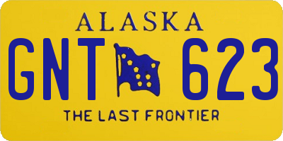 AK license plate GNT623