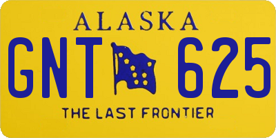 AK license plate GNT625