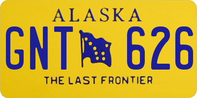 AK license plate GNT626