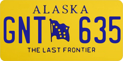 AK license plate GNT635