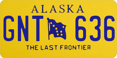 AK license plate GNT636