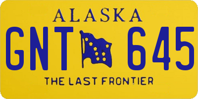 AK license plate GNT645