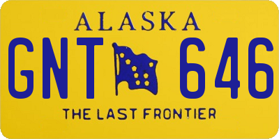 AK license plate GNT646