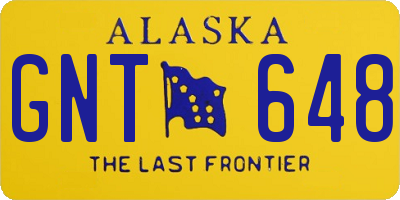 AK license plate GNT648