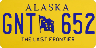 AK license plate GNT652