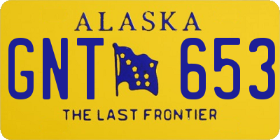 AK license plate GNT653