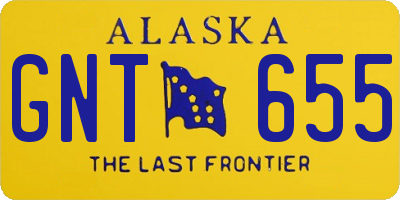 AK license plate GNT655