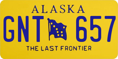 AK license plate GNT657