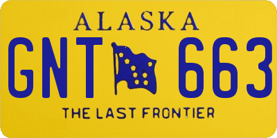 AK license plate GNT663