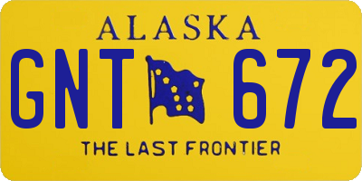 AK license plate GNT672
