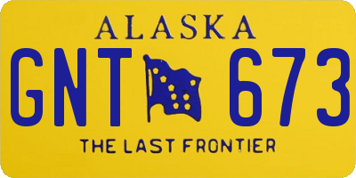 AK license plate GNT673