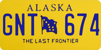 AK license plate GNT674
