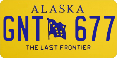 AK license plate GNT677
