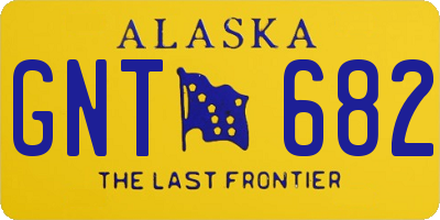 AK license plate GNT682