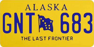 AK license plate GNT683