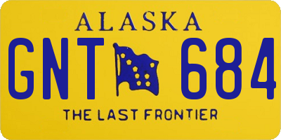 AK license plate GNT684