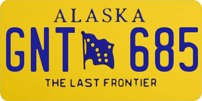 AK license plate GNT685