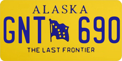 AK license plate GNT690
