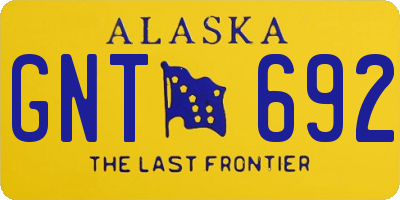 AK license plate GNT692