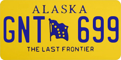 AK license plate GNT699