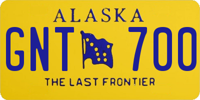 AK license plate GNT700