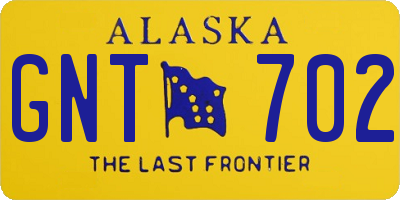 AK license plate GNT702