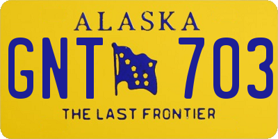 AK license plate GNT703